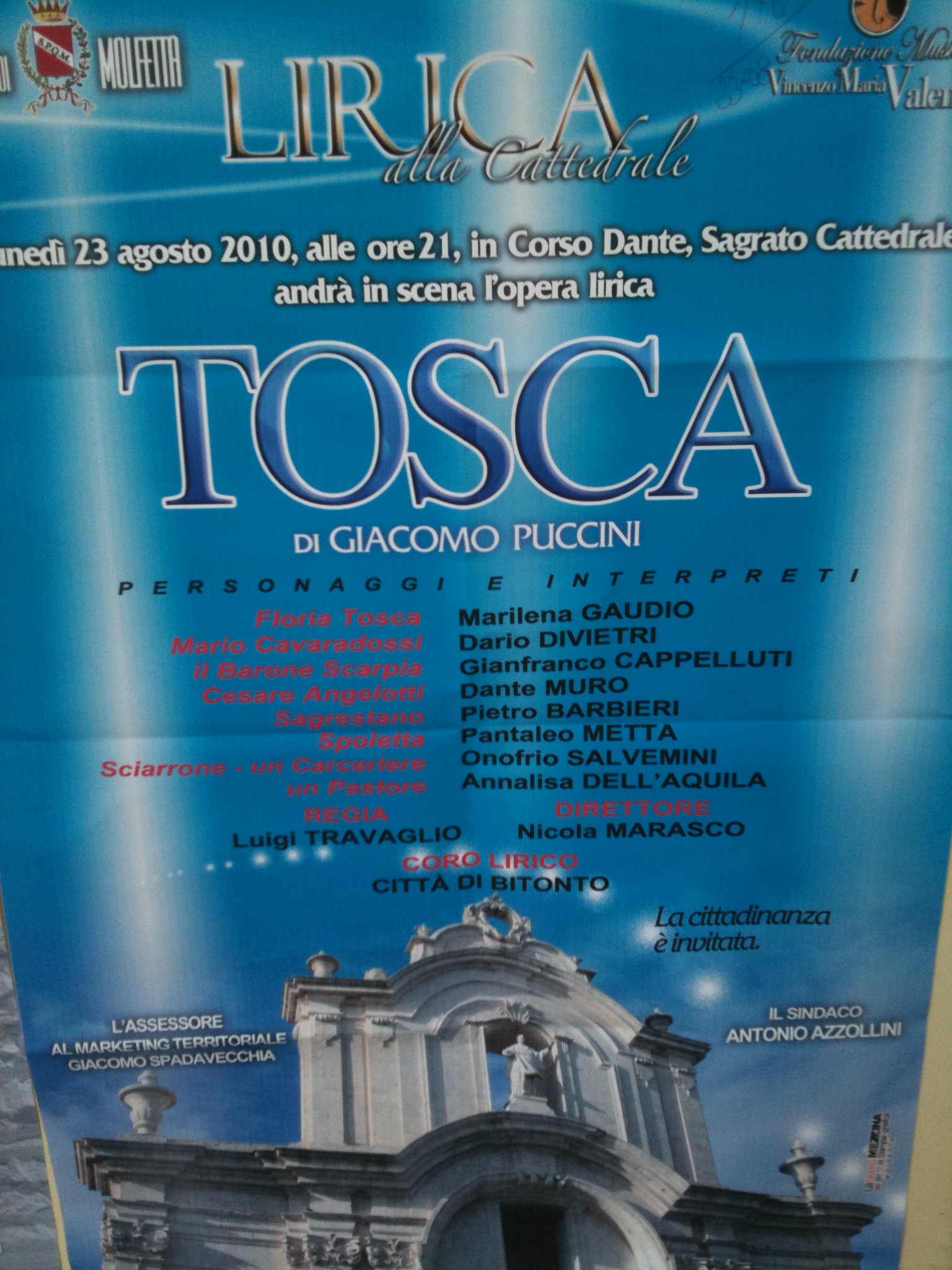 La Tosca di Giacomo Puccini a Molfetta